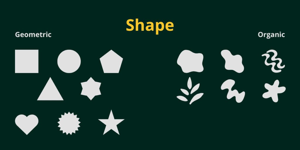 Sample of shapes; geometric and organic