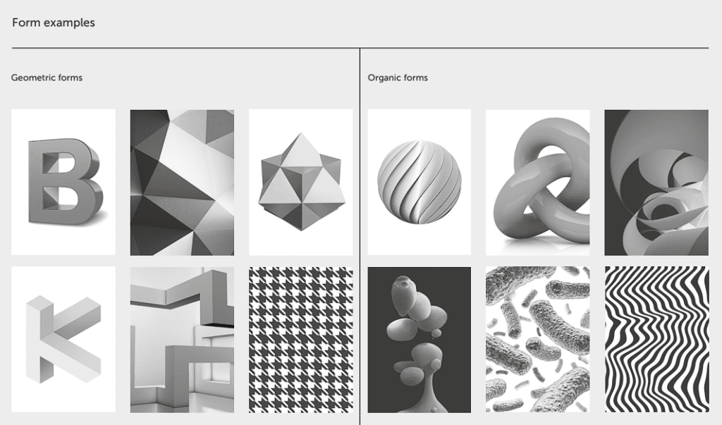 form visual element examples-geometric-and-organic-forms