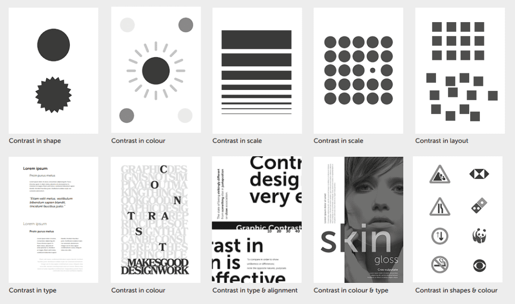 contrast design principle example