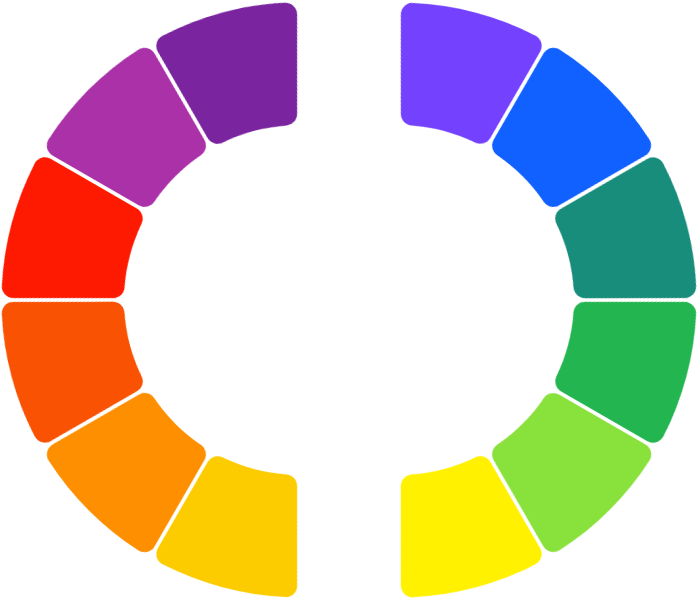 warm and cool colors in color wheel