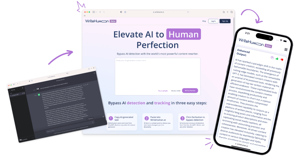 an image of comparison of chatgpt and writehuman